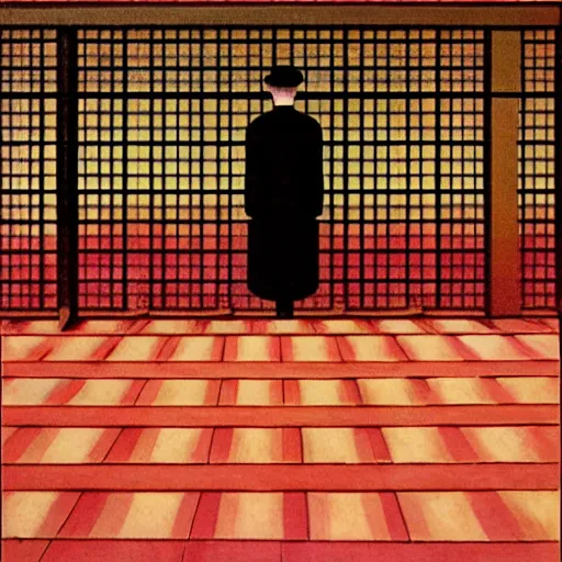 Image similar to An album cover designed by René Magritte