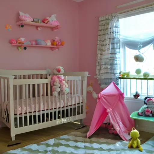 Image similar to kawaii baby room