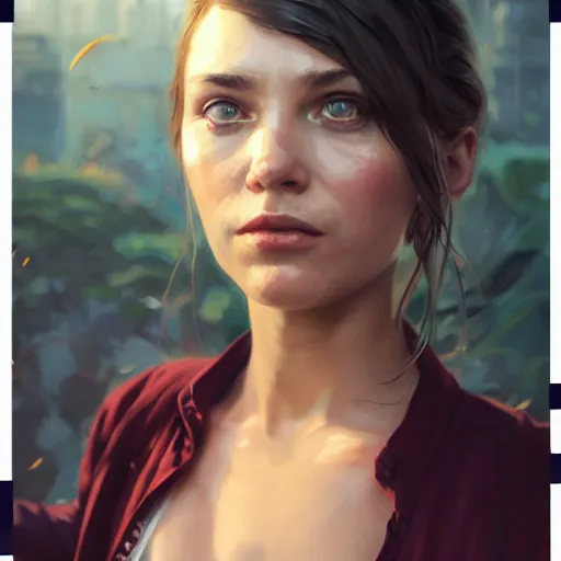 Image similar to highly detailed portrait 💃 in gta v, stephen bliss, unreal engine, fantasy art by greg rutkowski, loish, rhads, ferdinand knab, makoto shinkai and lois van baarle, ilya kuvshinov, rossdraws, tom bagshaw, global illumination, radiant light, detailed and intricate environment