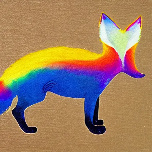 Image similar to rainbow fox