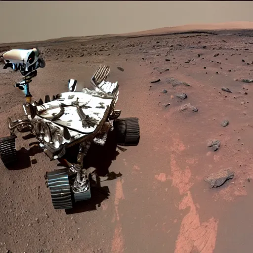 Image similar to show me an alien already mars rover footage