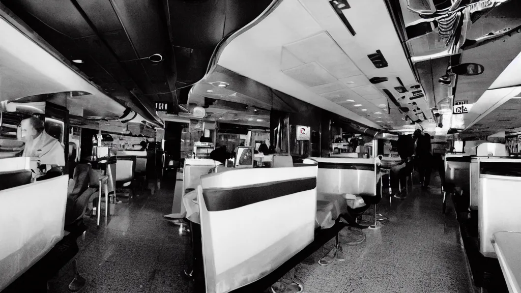 Image similar to infrared airline diner apparition