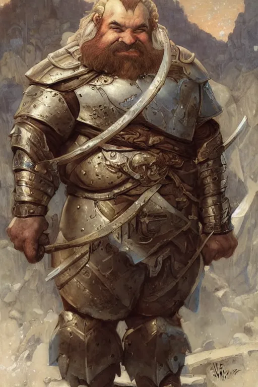 Image similar to an dwarven warrior, by Edgar Maxence and Ross Tran and Michael Whelan