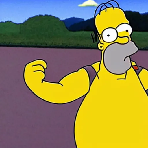 Image similar to Live action homer simpson