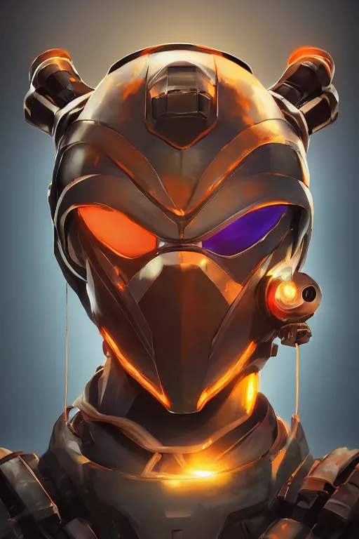 Image similar to epic mask helmet robot ninja portrait stylized as fornite style game design fanart by concept artist gervasio canda, behance hd by jesper ejsing, by rhads, makoto shinkai and lois van baarle, ilya kuvshinov, rossdraws global illumination radiating a glowing aura global illumination ray tracing hdr render in unreal engine 5