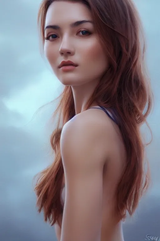 Image similar to photo of a gorgeous young woman in the style of stefan kostic, realistic, sharp focus, 8k high definition, insanely detailed, intricate, elegant, art by stanley lau and artgerm