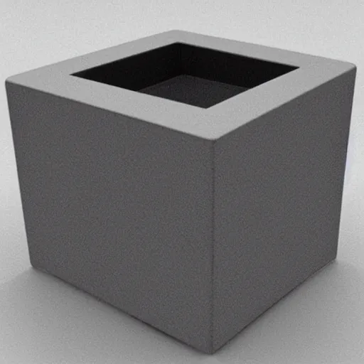 Prompt: abstract 3 d default cube from blender