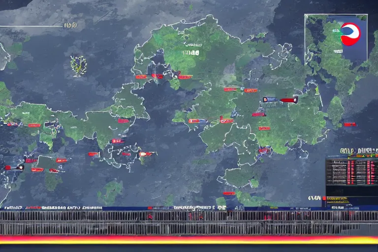 Image similar to cyber finno - korean hyperwar battlefield