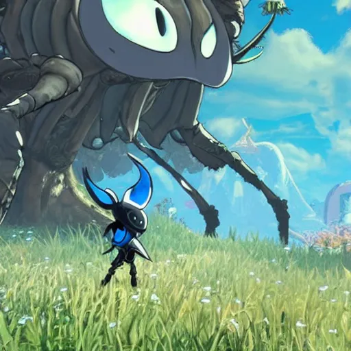 Image similar to hollow knight in breath of the wild