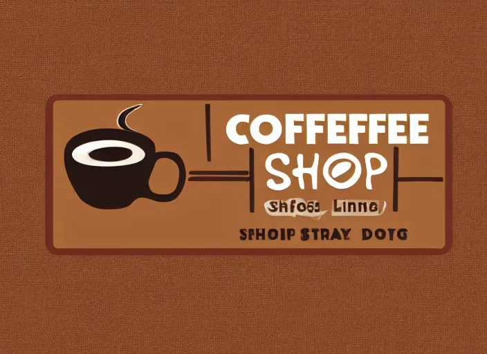 Image similar to coffee shop logo, disgusting dog