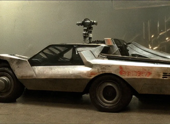 Prompt: vehicle from the AD 100 science fiction film Blade Runner