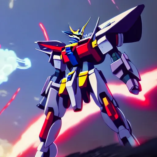 Image similar to gundam in new york screenshot anime, shame focus, intricate, illustration, cell shaded, digital painting, highly detailed, concept art, matte, art by ilya kuvshinov and kyoto animation and wlop, anime character by league of legends, riot lol, and greg rutkowski, studio quality, masterpiece