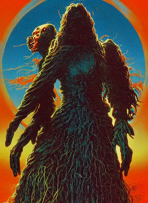 Prompt: horror poster artwork by Michael Whelan, clean