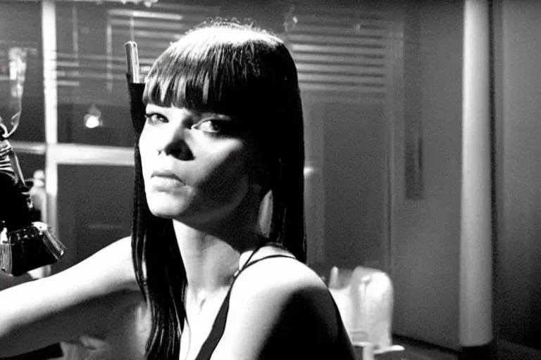 Image similar to pulp fiction fabienne in a still of the movie sin city ( 2 0 0 5 )