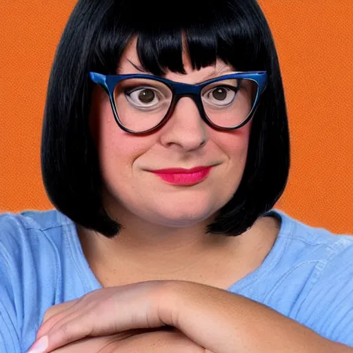 Image similar to tina belcher as a real person