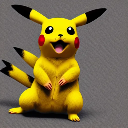 Image similar to photography of a realistic pikachu animal, 8 k, cinematic lighting, natural background, trending on artstation, pokemon