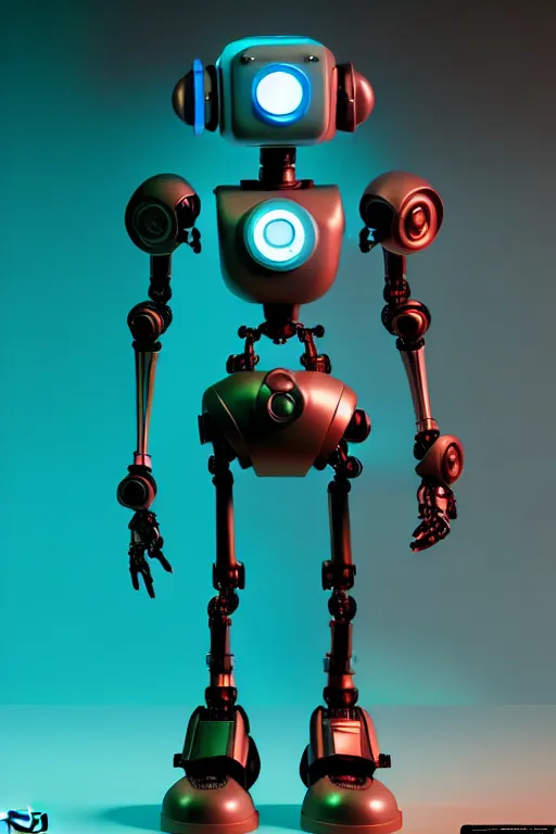 Image similar to beautiful robot character design, product photography, dystopian, glowing led lights, skin details, plastic action figure, digital painting, comic book drawing, sculpted in zbrush, artstation, concept art, comic art by mike mignola and david rubin, simon stalenhag and simon bisley