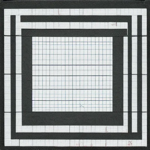 Prompt: a bloc note grid square