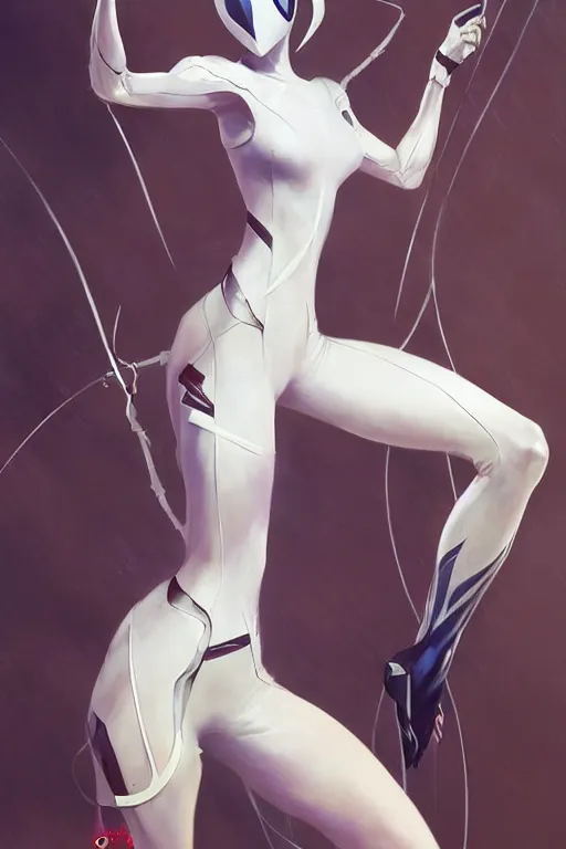 Image similar to elegant spider gwen aeon flux profile picture by greg rutkowski, dynamic pose, intricate, futuristic, fantasy, elegant, by stanley artgerm lau, greg rutkowski, thomas kindkade, alphonse mucha, loish, thierry mugler, norman rockwell,