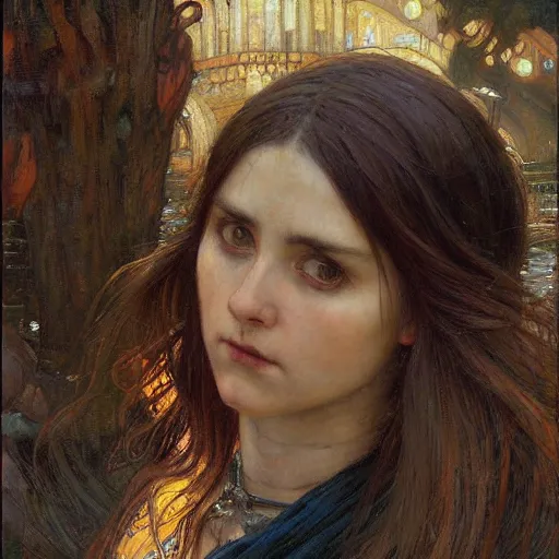 Prompt: a painting in the style of donato giancola, and in the style of john william waterhouse, and in the style of charles dulac. smooth, sharp focus, semi - realism.