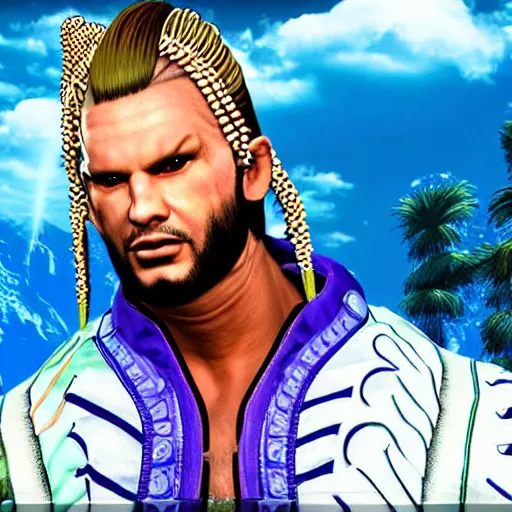 Prompt: jody highroller, as a character in tekken