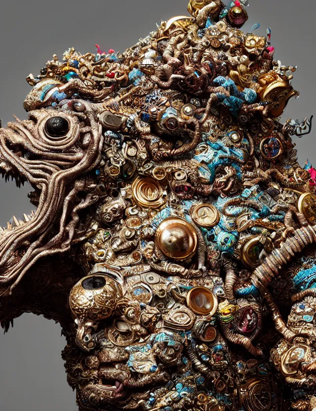 Image similar to god of hip hop macro close - up, creature, super intricate ornaments artwork by tooth wu and wlop and beeple and greg rutkowski
