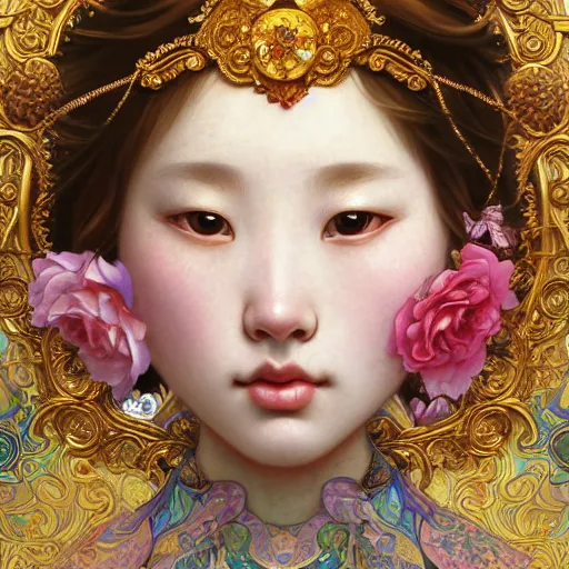 Prompt: a masterpiece ultrarealistic ultradetailed portrait of beautiful love fishmonger jewelry genius girl on fruits street market baroque renaissance. medium shot, intricate, elegant, by stanley artgerm lau, wlop, alphonse mucha, rossdraws, andrei riabovitchev, yoshitaka amano. flower background my james jeand and takashi murakami.