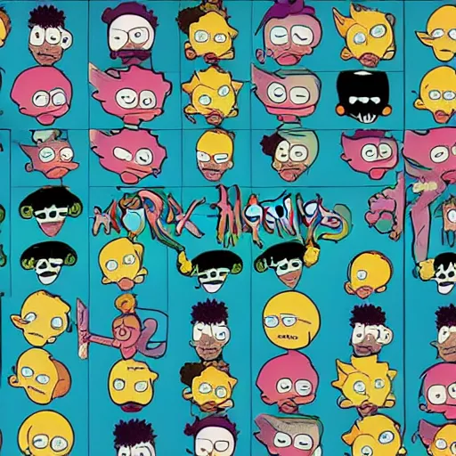 Prompt: 1 0 0 0 different mortys from rick and morty