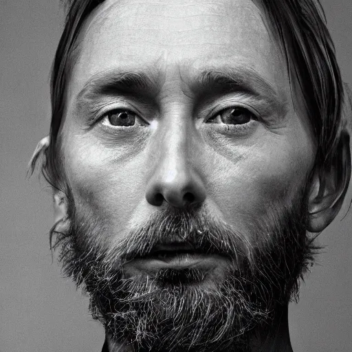 Prompt: thom yorke singer songwriter, ultrafine detail, hyper realistic face, beautiful eyes, chiaroscuro, associated press photo