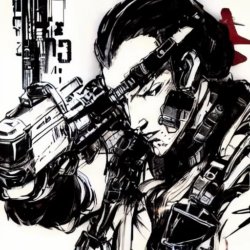 Prompt: jetstream sam by yoji shinkawa