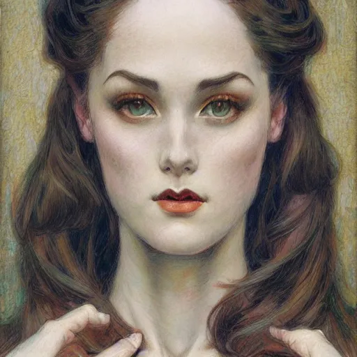 Image similar to a painting in the style of donato giancola, and in the style of charlie bowater, and in the style of charles dana gibson. symmetry, smooth, sharp focus, semi - realism.