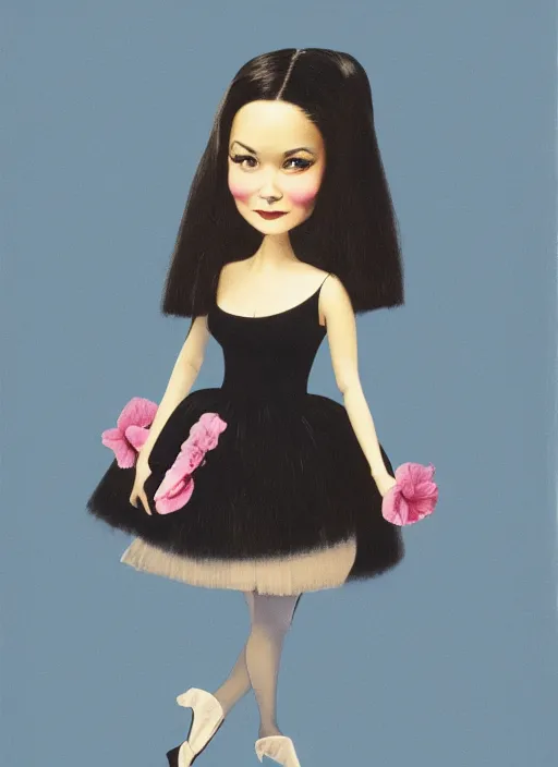 Image similar to nancy kwan as a mark ryden doll, detailed digital art, trending on artstation