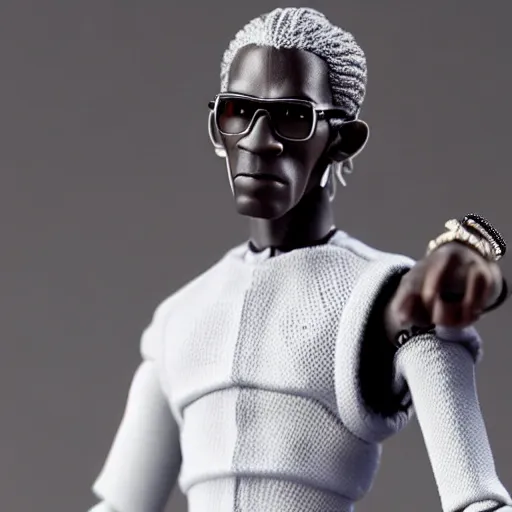 Prompt: a figma action figure of young thug