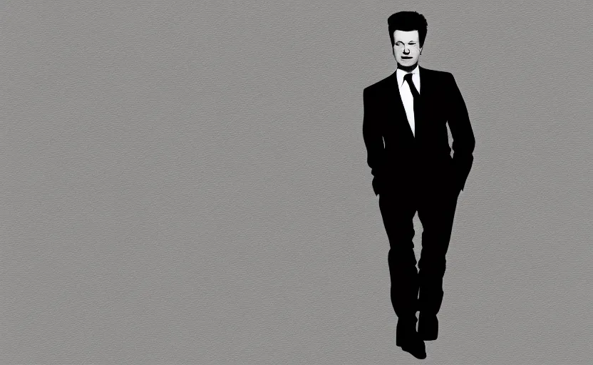 Prompt: Rickroll, minimalism, modern, digital art