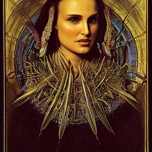 Image similar to portrait of natalie portman by ernst haeckel