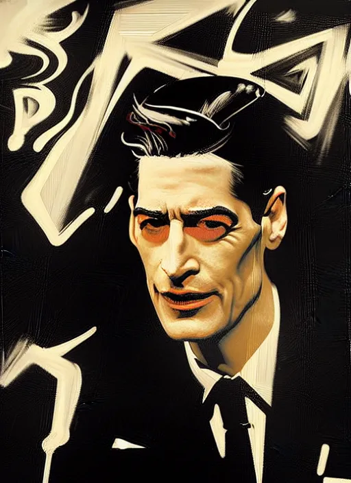 Image similar to dale cooper drowning in coffee, black waves, painting by phil hale, fransico goya, david lynch,'action lines '!!!, graphic style, visible brushstrokes, motion blur, blurry