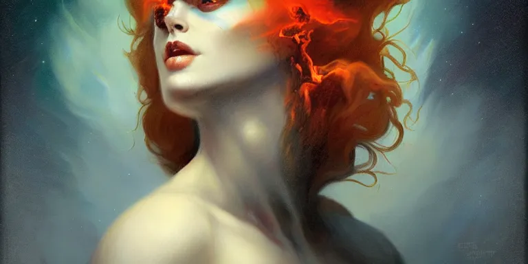 Image similar to A Portrait of the God of Fire, by Manuel Sanjulian and Tom Bagshaw