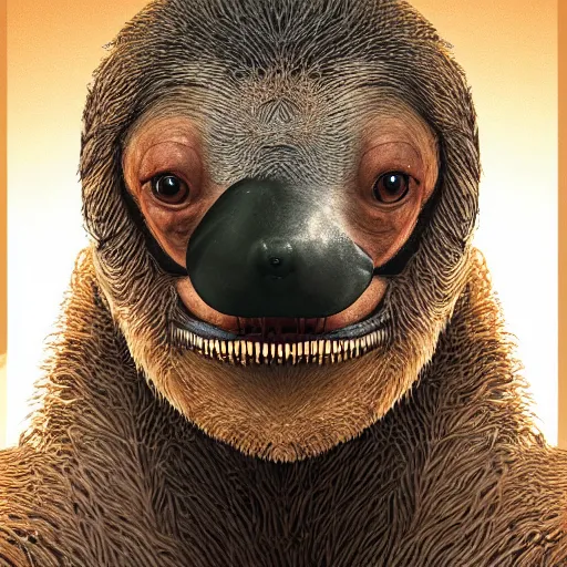 Image similar to Portrait of Jeff Bezos as a sloth, beautiful detailed intricate insanely detailed octane render, 8k artistic photography, photorealistic