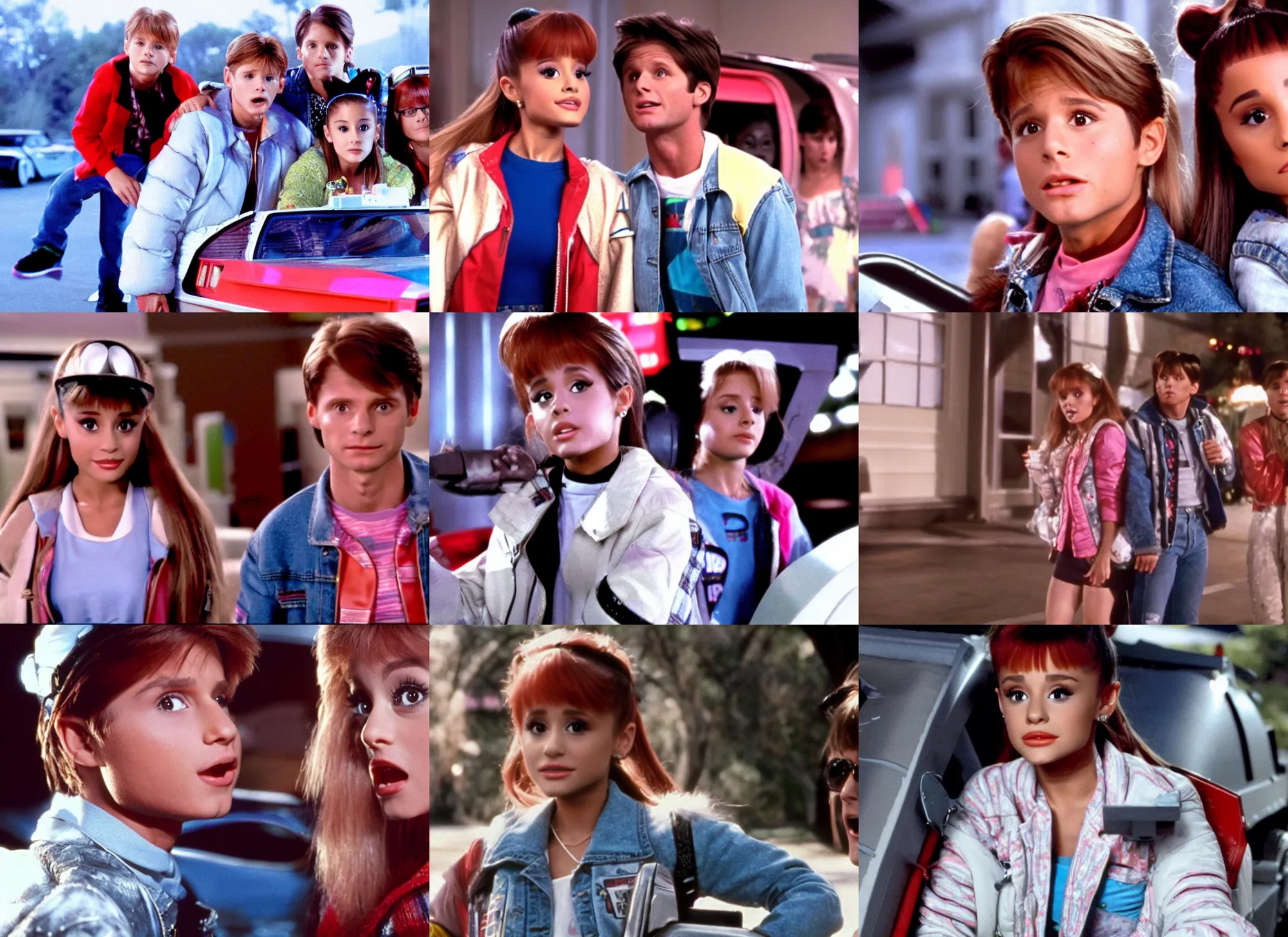 Prompt: still of ariana grande as marty mcfly in back to the future, 8 k,