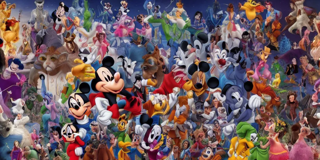 Prompt: Wallpaper HD Ultra Realistic Disney Characters