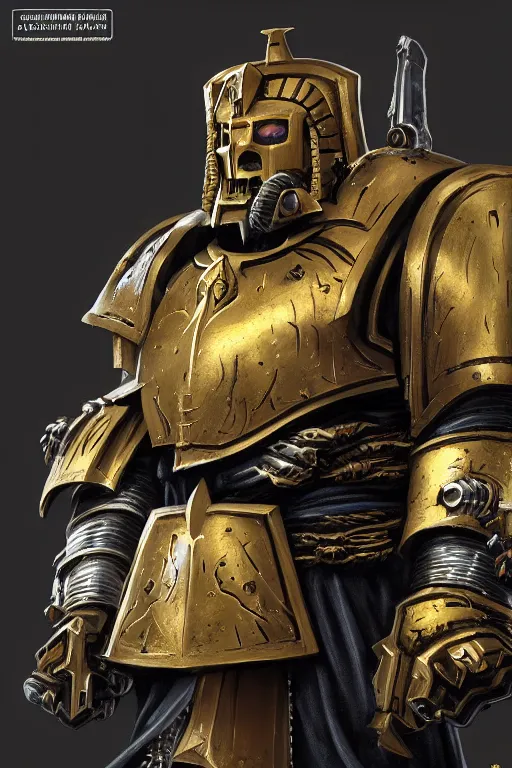 Image similar to armor portrait heros warhammer 4 0 k horus heresy fanart - the primarchs emperor by johannes helgeson animated with vfx concept artist & illustrator global illumination ray tracing hdr fanart arstation zbrush central hardmesh 8 k octane renderer comics stylized