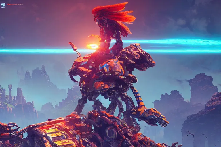 Image similar to scorcher machine mecanical creature robot of horizon forbidden west horizon zero dawn bioluminiscence global illumination ray tracing hdr fanart arstation by ian pesty and alena aenami artworks in 4 k