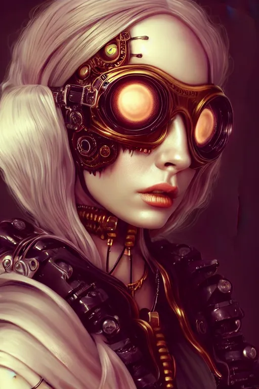 Prompt: soft lustrous ivory ebony raver gutter punk gothic cyborg, golden ratio, flowerpunk, details, scifi, fantasy, cyberpunk, intricate, decadent, highly detailed, digital painting, octane render, artstation, concept art, smooth, sharp focus, illustration, art by artgerm, loish, wlop