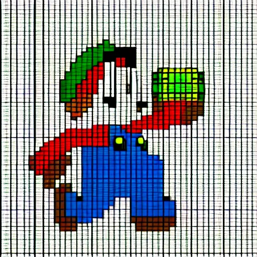 pixel art mario