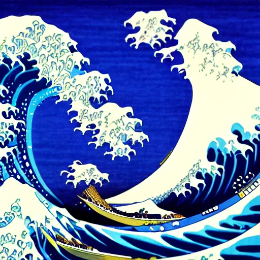 Image similar to baseballs wave, by Hokusai, detailed, very detailed, 4k