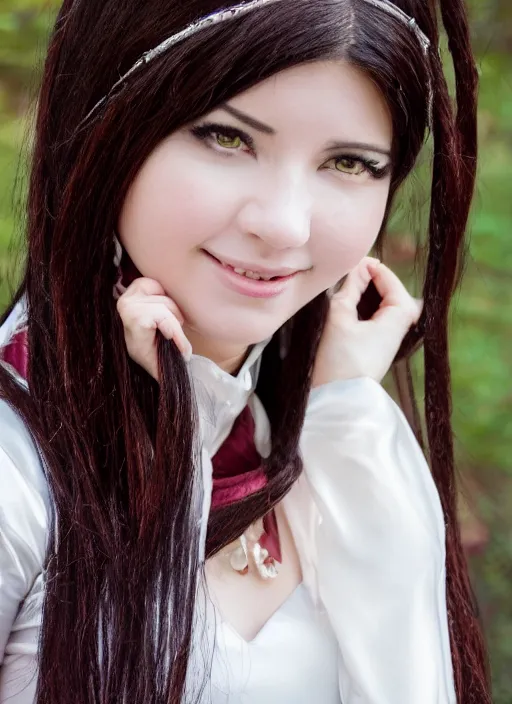 Image similar to a full portrait photo of real - life princess garnet final fantasy, f / 2 2, 3 5 mm, 2 7 0 0 k, lighting, perfect faces, award winning photography.