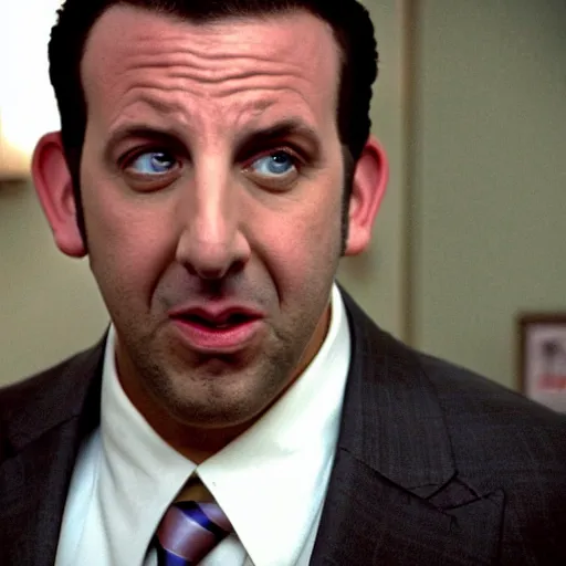 Image similar to Adam sandler as micheal scott, the office, Tv show still, movie still, 4k,