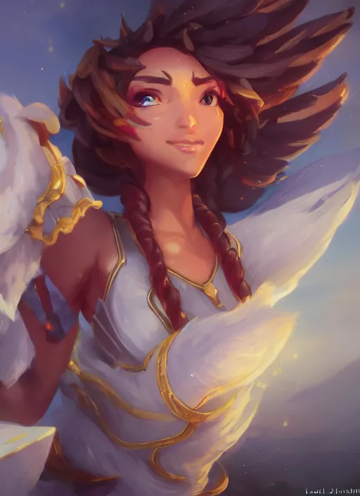 Prompt: taliyah, from league of legends, luchu, hyper detailed, digital art, overhead view, trending in artstation, studio quality, smooth render, unreal engine 5 rendered, octane rendered, art style by klimt and nixeu and ian sprigger and wlop and krenz cushart