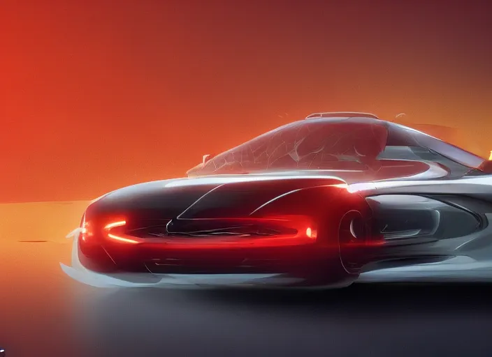 Image similar to wide view shot of anew car for 2 0 3 2. style by petros afshar, christopher balaskas, goro fujita, and rolf armstrong. car design by dmc and volvo.