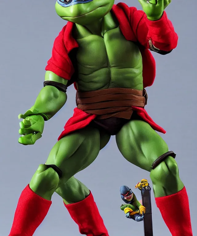 Image similar to a teenage mutant ninja turtle raphael neca toy